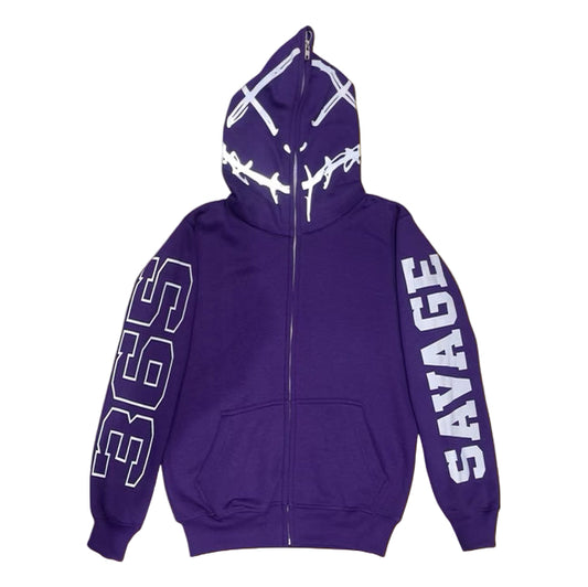 SAVAGE 3M ZIP HOODIE - PURPLE