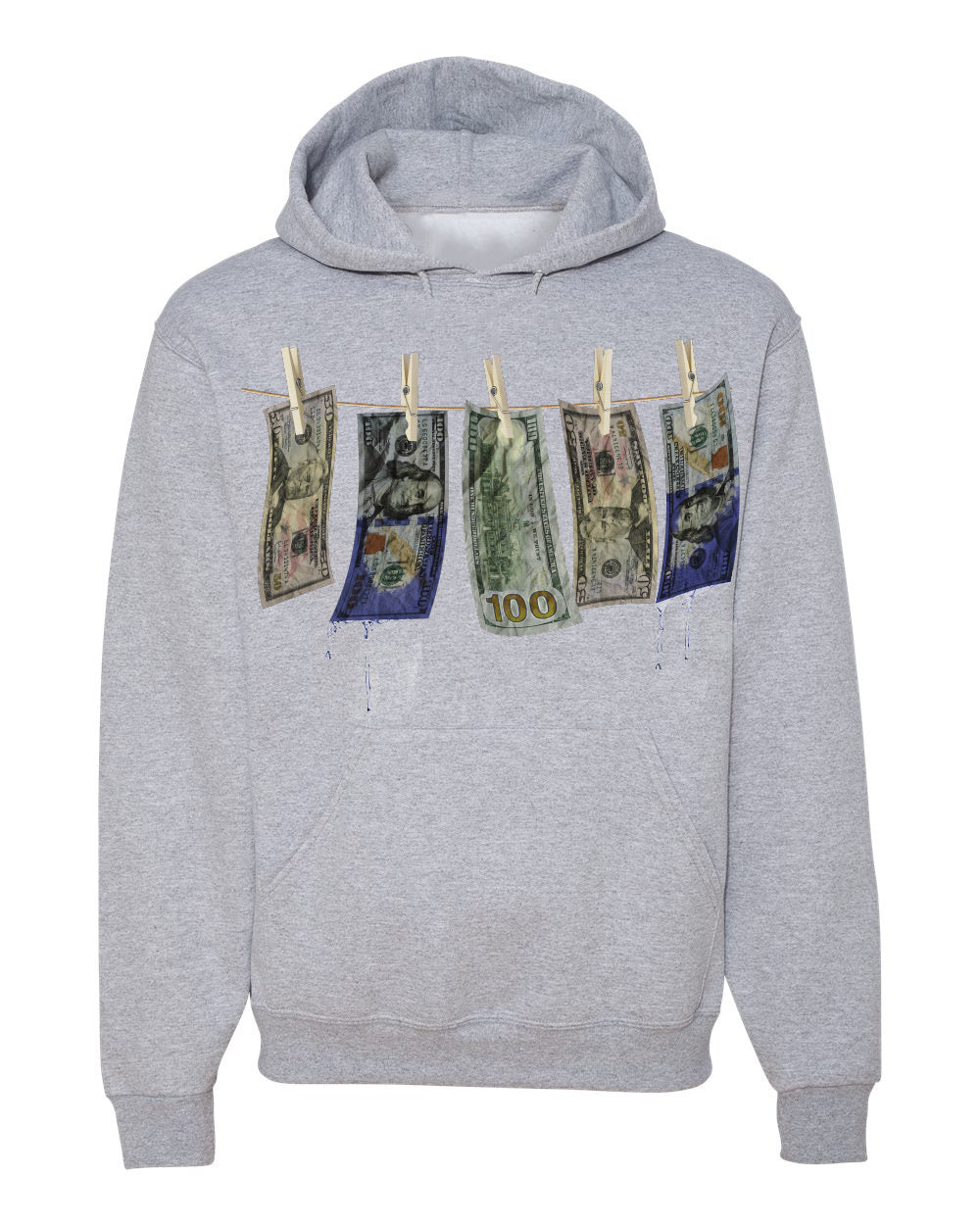 365 Clothing Blue Notes Hoodie -Grey